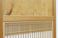 幅910ミリ 柔らかな木地色の色彩と組子が格調溢れる透かし板戸 F8550 在庫4枚一組