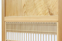 幅910ミリ 柔らかな木地色の色彩と組子が格調溢れる透かし板戸 F8550 在庫4枚一組