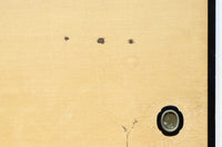 清楚な花模様を描いた丁寧な造りの襖戸 F8563 在庫2枚一組