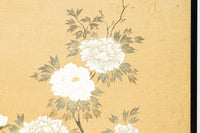 清楚な花模様を描いた丁寧な造りの襖戸 F8563 在庫2枚一組