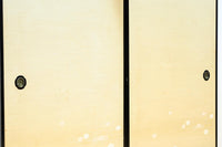 清楚な花模様を描いた丁寧な造りの襖戸 F8563 在庫2枚一組