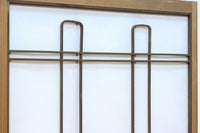 幅925ミリ 三色亀甲網代と組子模様が和モダンに飾るワーロン入り稀少障子戸 F8554 在庫2枚