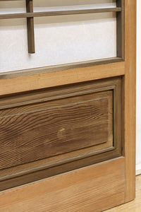 幅925ミリ 三色亀甲網代と組子模様が和モダンに飾るワーロン入り稀少障子戸 F8554 在庫2枚