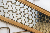 幅925ミリ 三色亀甲網代と組子模様が和モダンに飾るワーロン入り稀少障子戸 F8554 在庫2枚