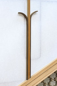 幅925ミリ 三色亀甲網代と組子模様が和モダンに飾るワーロン入り稀少障子戸 F8554 在庫2枚