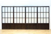 幅873ミリ 市松模様にガラスを配した和モダンなガラス戸 F8557 在庫4枚