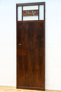 幅604ミリ 2種類の和ガラスでレトロな面持ちのスリムガラス戸 F8577 在庫1枚