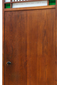 幅602ミリ 色ガラスをアクセントにしたスリム幅のガラス戸 F8579 在庫1枚