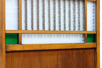 幅602ミリ 色ガラスをアクセントにしたスリム幅のガラス戸 F8579 在庫1枚