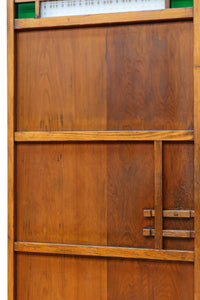 幅602ミリ 色ガラスをアクセントにしたスリム幅のガラス戸 F8579 在庫1枚