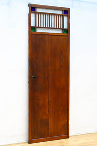 幅602ミリ 色ガラスをアクセントにしたスリム幅のガラス戸 F8579 在庫1枚