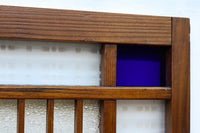 幅602ミリ 色ガラスをアクセントにしたスリム幅のガラス戸 F8579 在庫1枚