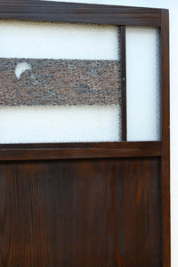 幅604ミリ スリム幅!! 透かし板が風情を添えるガラス戸 F8580 在庫1枚