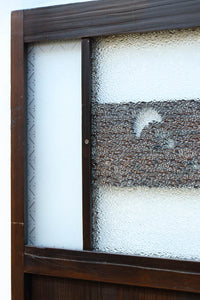 幅604ミリ スリム幅!! 透かし板が風情を添えるガラス戸 F8580 在庫1枚