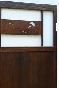 幅604ミリ スリム幅!! 透かし板が風情を添えるガラス戸 F8580 在庫1枚