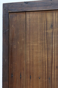 可憐な梅の花が咲く景色を描いた時代感滲む板絵戸セット F8583 在庫2枚一組