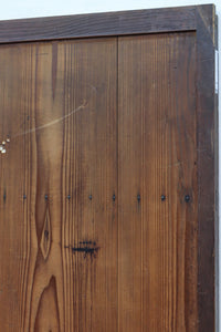 可憐な梅の花が咲く景色を描いた時代感滲む板絵戸セット F8583 在庫2枚一組