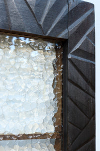 幅853ミリ 古色の風合いが素敵なレトロモダンなガラス戸 F8584 在庫1枚