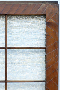 幅853ミリ 古色の風合いが素敵なレトロモダンなガラス戸 F8584 在庫1枚