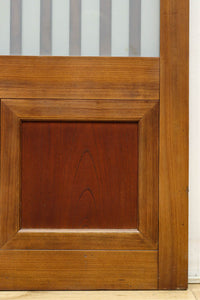 角太格子の堅牢感と上質さがあるスリガラス入りガラス戸 F8585 在庫1枚