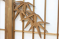 幅878ミリ 竹林の虎と龍を描いた迫力ある眺めの障子戸セット F8590 在庫4枚1組