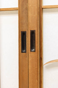 幅878ミリ 竹林の虎と龍を描いた迫力ある眺めの障子戸セット F8590 在庫4枚1組