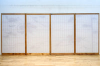 幅878ミリ 竹林の虎と龍を描いた迫力ある眺めの障子戸セット F8590 在庫4枚1組