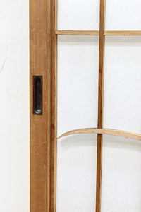 幅878ミリ 竹林の虎と龍を描いた迫力ある眺めの障子戸セット F8590 在庫4枚1組