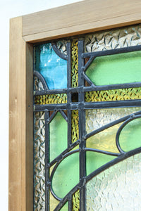 幅888ミリ 柔らかな色使いで描く美しい眺めのガラス戸 F8591 在庫1枚