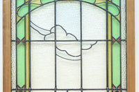 幅888ミリ 柔らかな色使いで描く美しい眺めのガラス戸 F8591 在庫1枚