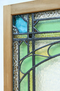 幅888ミリ 柔らかな色使いで描く美しい眺めのガラス戸 F8591 在庫1枚