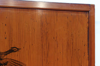 鷹と雉と梅の縁起良い板絵戸セット F8593 在庫2枚1組