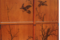 鷹と雉と梅の縁起良い板絵戸セット F8593 在庫2枚1組