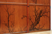 鷹と雉と梅の縁起良い板絵戸セット F8593 在庫2枚1組