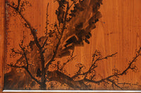 鷹と雉と梅の縁起良い板絵戸セット F8593 在庫2枚1組