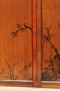 鷹と雉と梅の縁起良い板絵戸セット F8593 在庫2枚1組