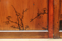 鷹と雉と梅の縁起良い板絵戸セット F8593 在庫2枚1組