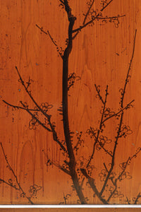 鷹と雉と梅の縁起良い板絵戸セット F8593 在庫2枚1組