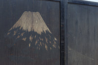 幅860ミリ 東海道から望む富士を描いたのか風情漂う素晴らしい板絵戸セット F8594 在庫2枚1組