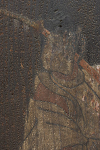 幅860ミリ 東海道から望む富士を描いたのか風情漂う素晴らしい板絵戸セット F8594 在庫2枚1組