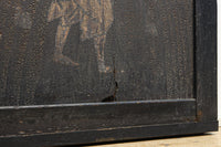 幅860ミリ 東海道から望む富士を描いたのか風情漂う素晴らしい板絵戸セット F8594 在庫2枚1組