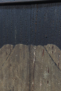 幅860ミリ 東海道から望む富士を描いたのか風情漂う素晴らしい板絵戸セット F8594 在庫2枚1組