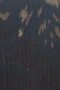 幅860ミリ 東海道から望む富士を描いたのか風情漂う素晴らしい板絵戸セット F8594 在庫2枚1組