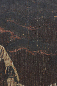 幅860ミリ 東海道から望む富士を描いたのか風情漂う素晴らしい板絵戸セット F8594 在庫2枚1組