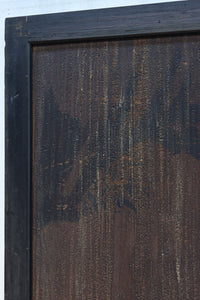 幅860ミリ 東海道から望む富士を描いたのか風情漂う素晴らしい板絵戸セット F8594 在庫2枚1組