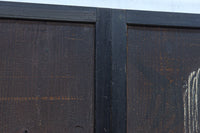 幅860ミリ 東海道から望む富士を描いたのか風情漂う素晴らしい板絵戸セット F8594 在庫2枚1組