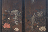 幅860ミリ 東海道から望む富士を描いたのか風情漂う素晴らしい板絵戸セット F8594 在庫2枚1組