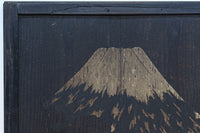 幅860ミリ 東海道から望む富士を描いたのか風情漂う素晴らしい板絵戸セット F8594 在庫2枚1組