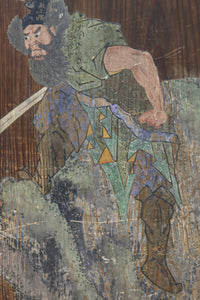 幅888ミリ 二羽の小鳥がもみじの周りで戯れる板絵戸 F8595 在庫1枚