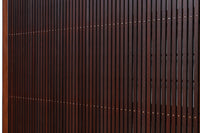 稀少幅1100ミリ 縦格子と結霜ガラスの小窓が上品な幅広大阪格子戸 F8596 在庫4枚